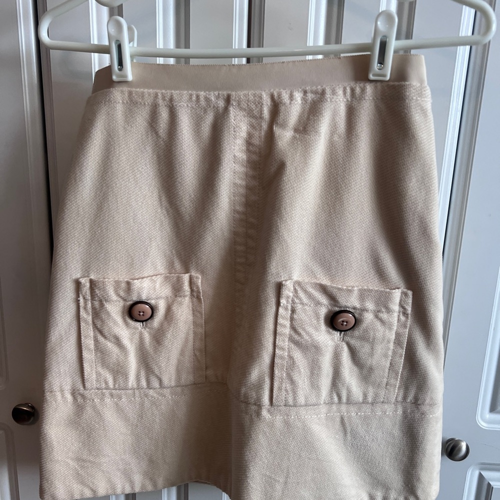 Leifsdotter Cream Skirt with Front Pockets size 0